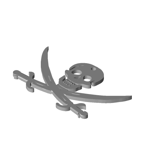 Pirate - Keychain by jex7 full viewable 3d model