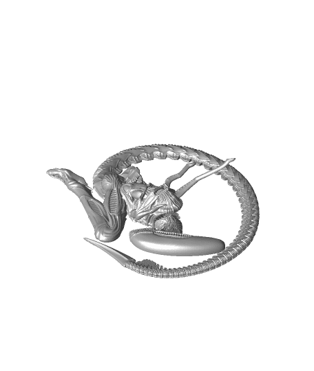 Giger Alien Half Bod Wall Hang by thecreatorx3d full viewable 3d model