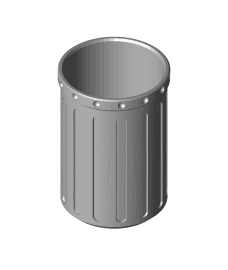 Trash Walker (large bin) by mediaman3d full viewable 3d model