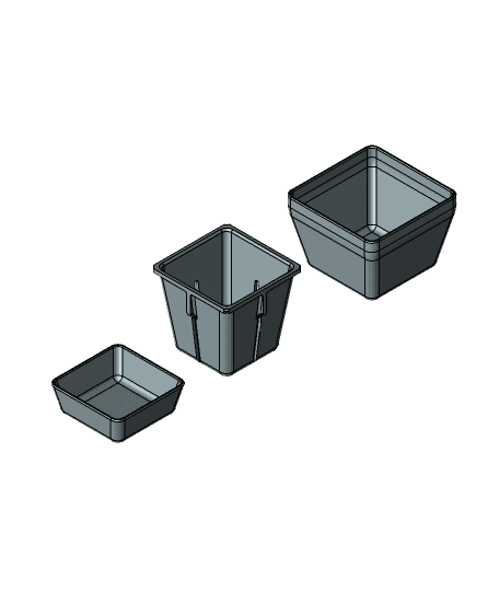 Durable Seed-Starting Nursery Pot with Bottom Tray Options 3d model
