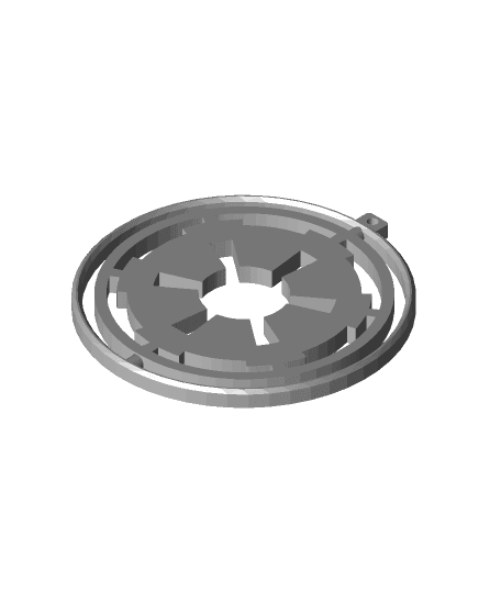 Stary Wars spinny empire print in place key ring 3d model