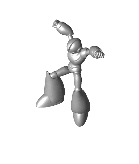 MegaMan Jump Stance by thecreatorx3d full viewable 3d model