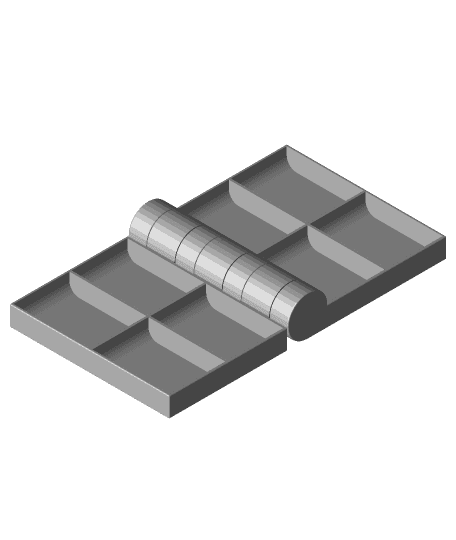 Parametric Magnetic Folding Parts Tray 3d model
