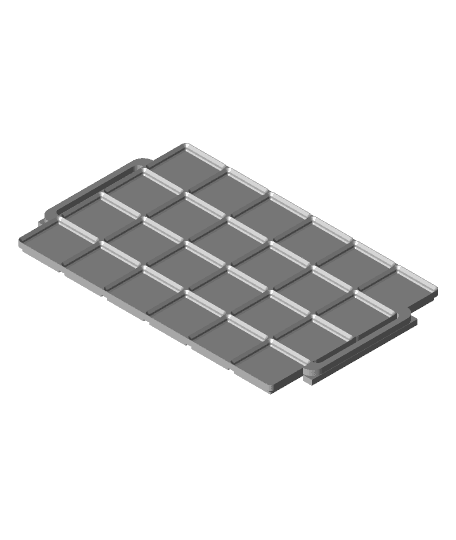 Gridfinity baseplate with handles 3d model