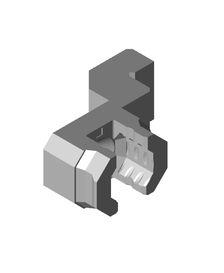 Remix of 8 mm, T Mounting Offset Snap - DS Part A - Slatwall Adapter 3d model