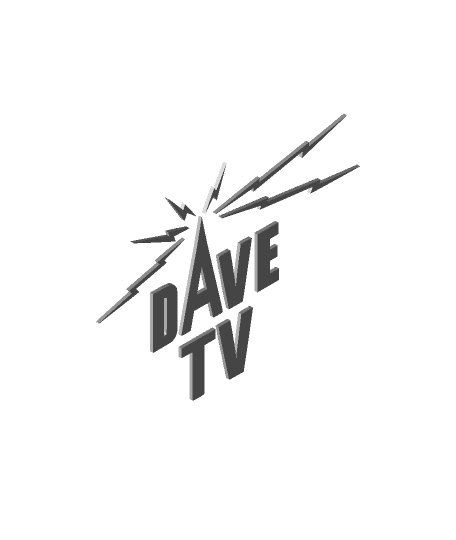 Dave TV Logo Sign 3d model