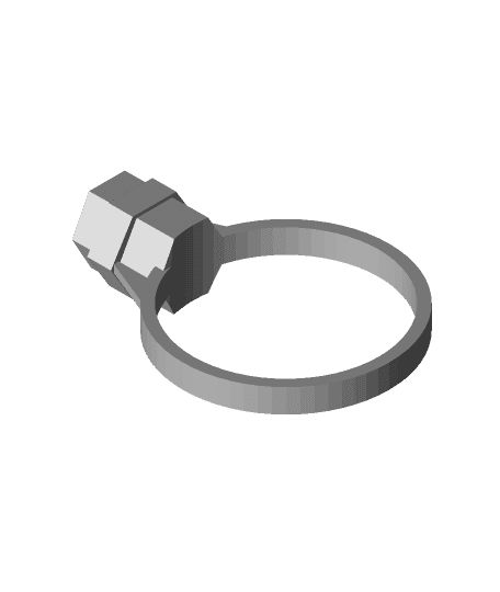 Ring with bit holder 3d model