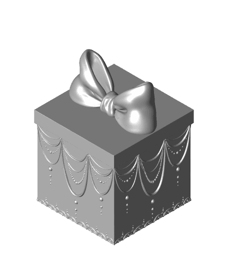 Drape Pearls Gift Box 3d model