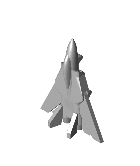 Print-in-place and articulated F14 Jet Fighter with Stand by agepbiz full viewable 3d model