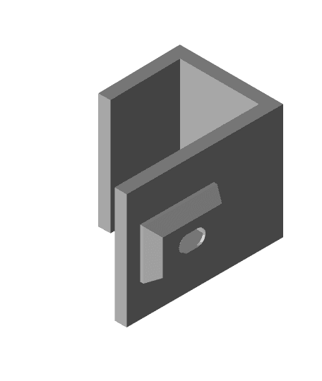 5mm magnet clip - dual magnet (vertical) 3d model