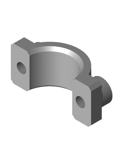 Tube bracket for rectangular aluminum profile 3d model