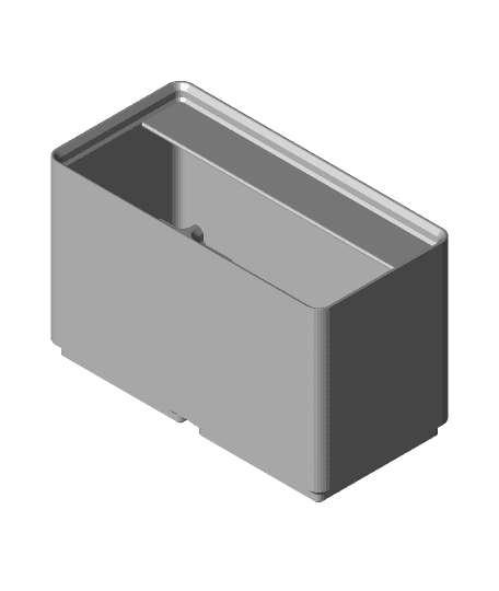 Gridfinity Divider Box 1x2x50mm 1-Compartment Stackable.stl 3d model