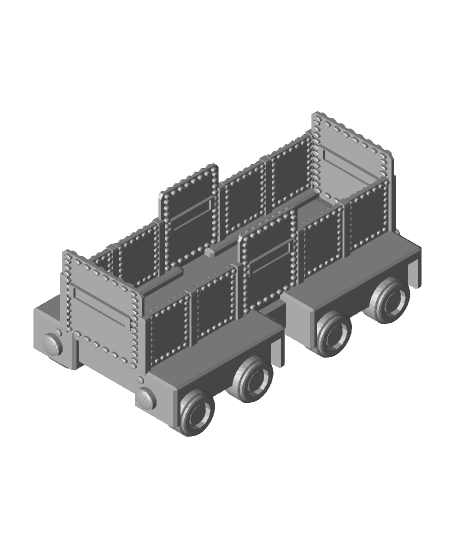 FHW: Rail Cult Basic Open top Train Car v1 (BoD) 3d model