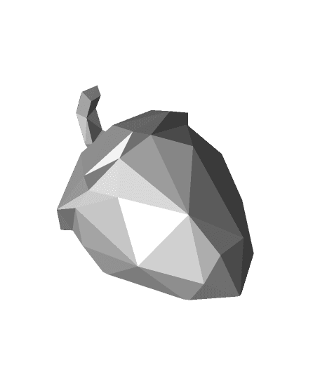 Low Poly Acorn for a Low Poly Squirrel 3d model