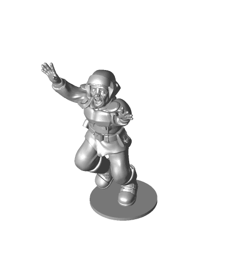 Private Johann - Fleeing Infantryman (easier print) 3d model