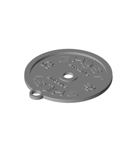 Ghost Plate Key Chain 3d model