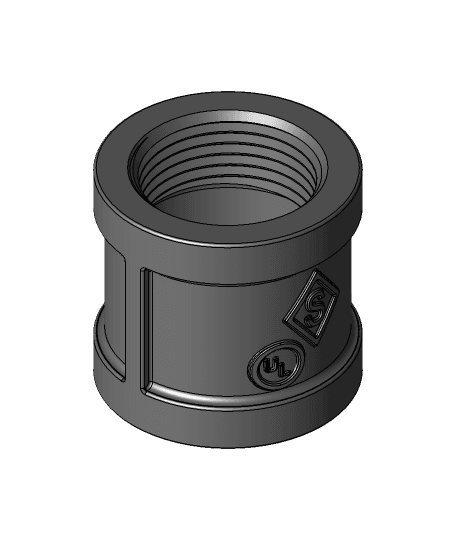 1.00 IN. IRON COUPLER by NateS144 full viewable 3d model
