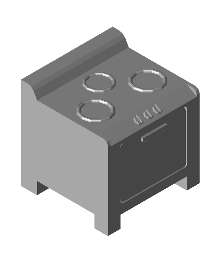 Low Poly Stove 3d model