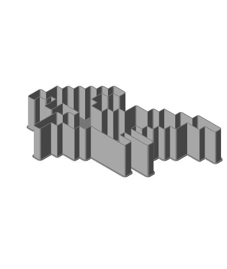 Dinosaur Icon 003D, nestable box (v2) 3d model
