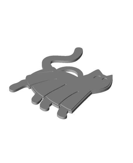 Cat Sheet Ghost 8 Keyring - Single Extruder 3d model