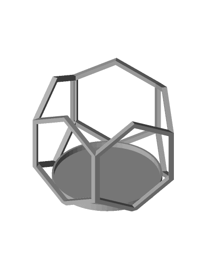  Hexagon Candle Holder Remix 3d model