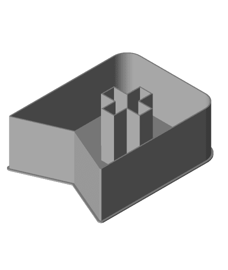 Bookmark with a plus mark, nestable box (v1) 3d model