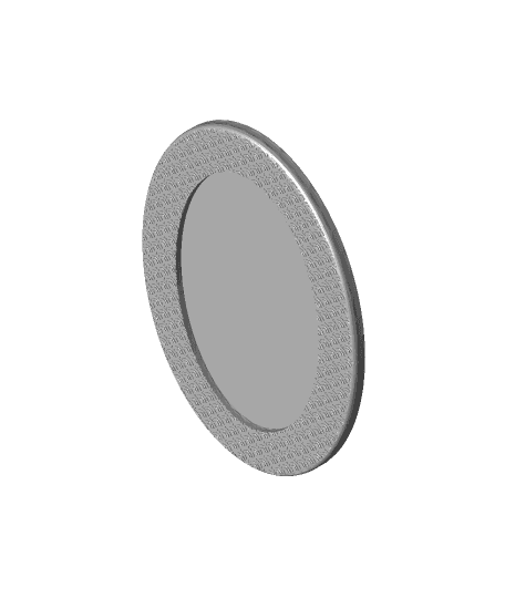 Wave Patterned Oval Picture Frame 3d model
