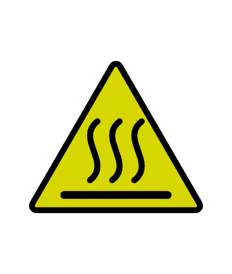 Caution Hot !!! Symbol by Printed_By_Nis full viewable 3d model