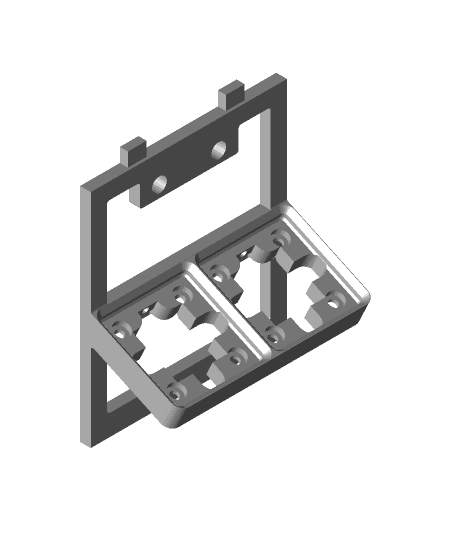 The Stackable Wall Mountable Gridfinity base! 3d model