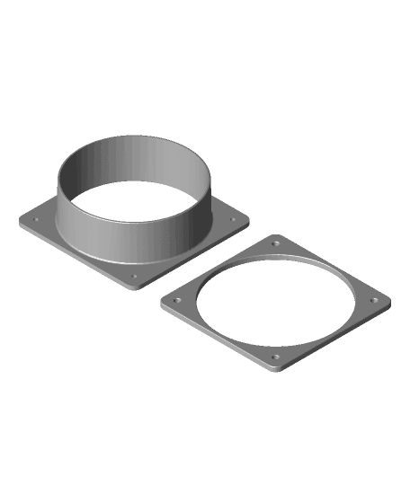 4 inch exhaust duct for the Comgrow Laser Cover 3d model