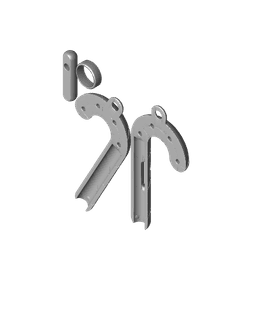 Candy Cane Keychain Blaster — Functional blaster toy 3d model