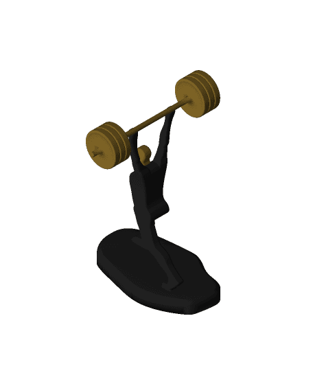 Weight Lifting  Athlete Minimalist Square 3d model