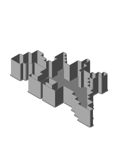 Dinosaur Icon 003E, nestable box (v2) 3d model