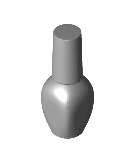 Giant Nail Polish Bottle With Screw Lid 3d model