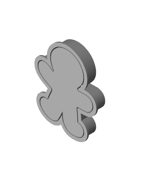 Gingerbread - Cookie Cutter with Stamp 3d model