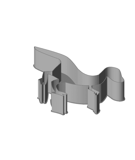 Dinosaur Icon 006F, nestable box (v2) 3d model