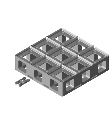 Gridfinity Tunnel Baseplate 3d model