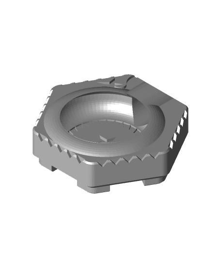 Hextraction Bomb Tile Inlayed Star Tabless 3d model