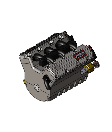 V6 TURBO ENGINE 3d model