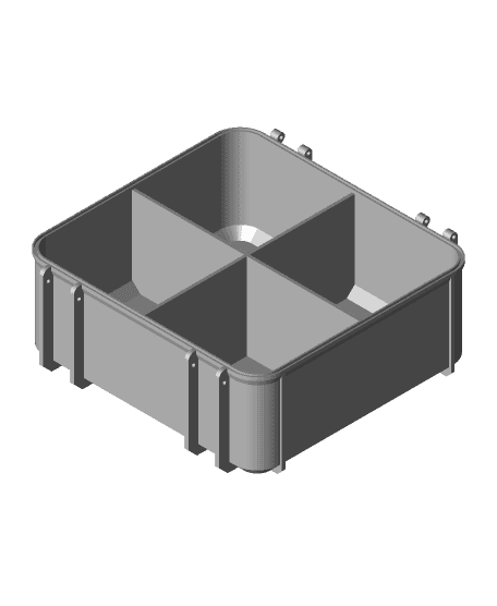 Tool Box Base Medium with Divider 4 Compartments 3d model