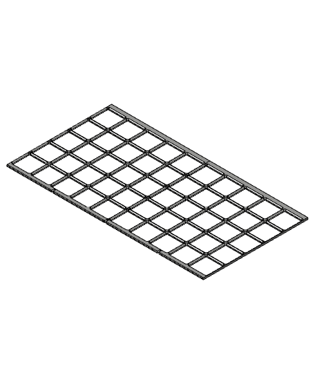 Gridfinity Base for Keter Tool Storage Drawers - 5x10  3d model