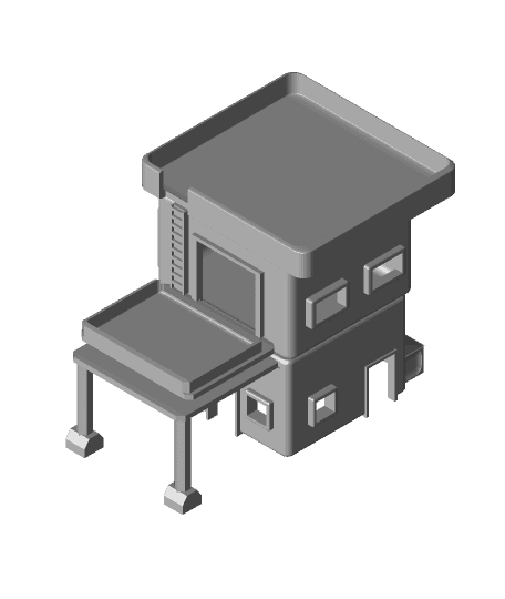 FHW: Simple outpost mechanics shop (28mm scale) 3d model