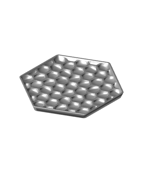 Hexagon coaster set 3d model