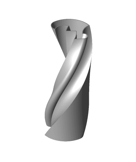 Three part twisted vase  3d model
