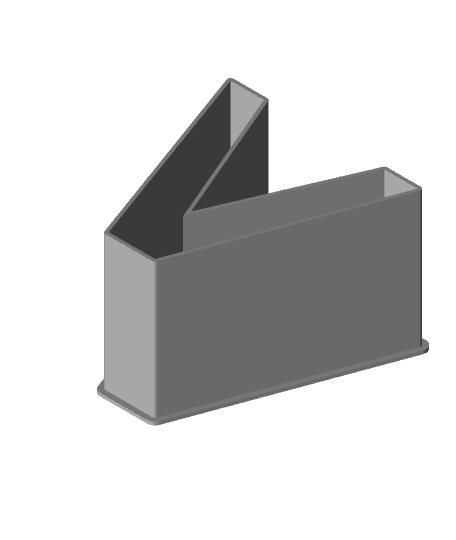 LATIN SMALL LETTER V, nestable box (v1) by PPAC full viewable 3d model
