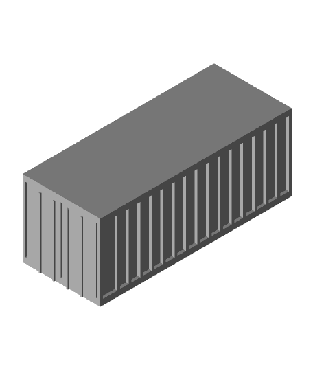 H0 scale half length container 3d model