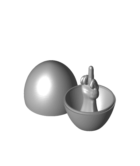 Middle Finger Egg 3d model