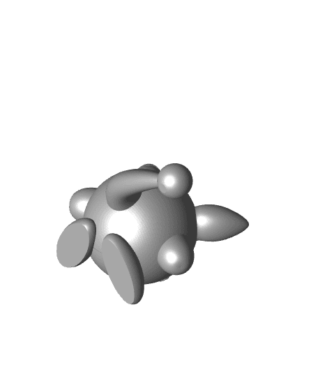Ampharos Kirby - Multipart 3d model