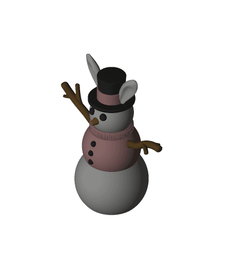 Giant Snowman - Easter Top Hat 3d model