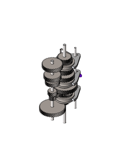 5speed transmission gearbox 3d model